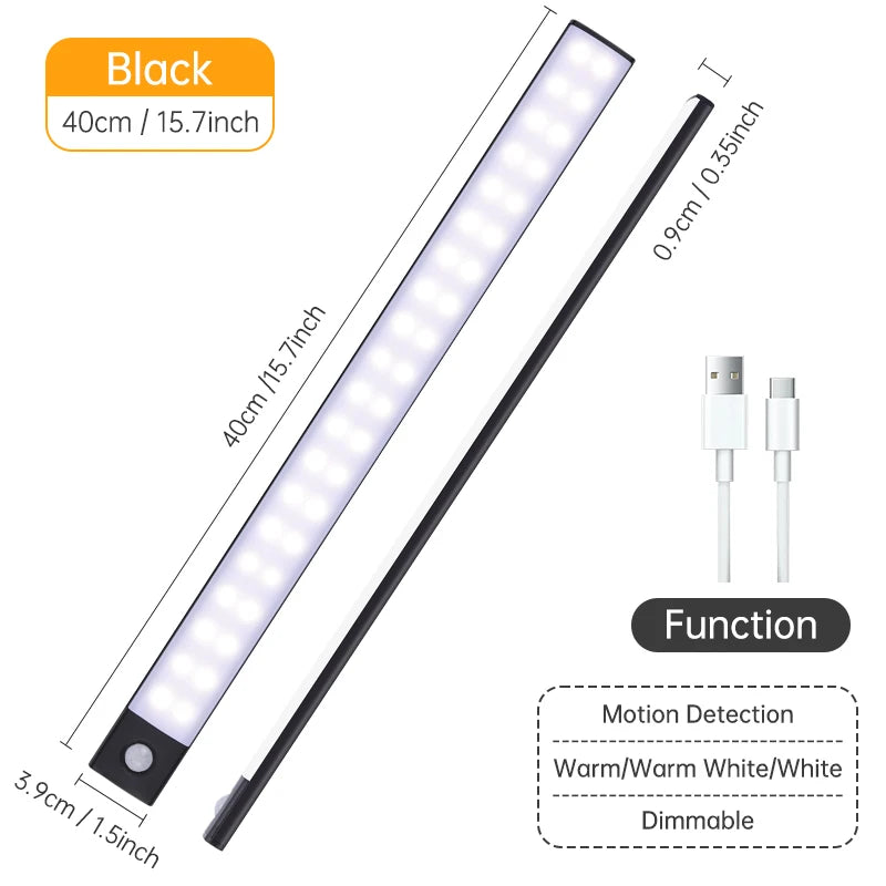 Wireless Motion Sensor LED Light – USB Rechargeable Night Lamp for Closet, Cabinet & Kitchen