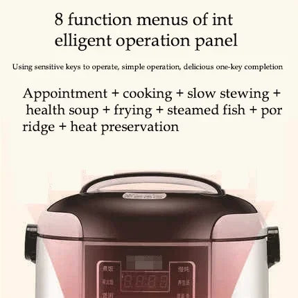 Portable 2L Car Rice Cooker – 12V/24V Electric Multi-Cooker for Soup, Porridge & Steamed Meals