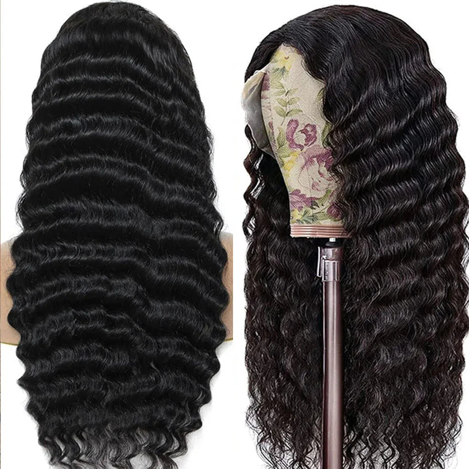 13×6 Loose Deep Wave Wig HD Lace Frontal Wigs Pre Plucked Glueless 13X6 HD Lace Human Hair Wigs Deep Wave 5x5 Closure Wig