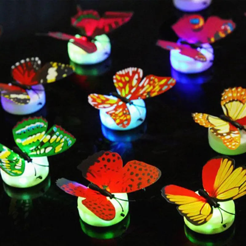 Ranpo Butterfly LED Wall Light – Colorful Glowing Stickable DIY Decoration Lamp for Bedroom, Living Room & Holidays