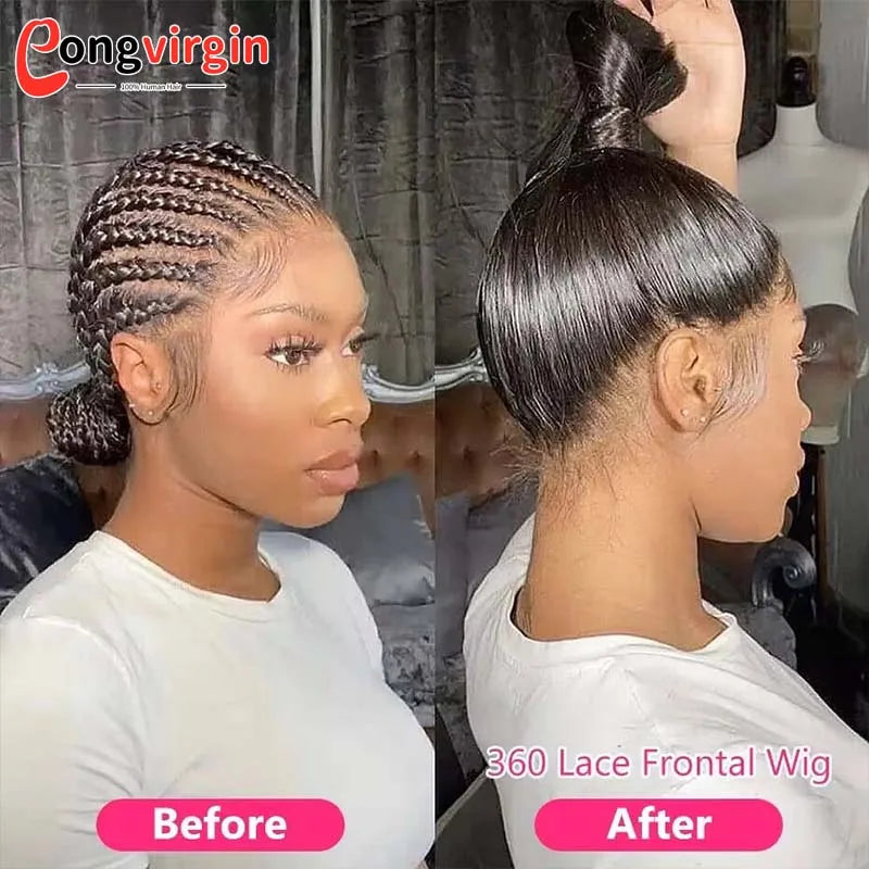 5x5 Glueless Wig Human Hair Ready To Wear Pre-Cut Lace Wear And Go Glueless Wigs Straight Lace Front Human Hair Wig For Women