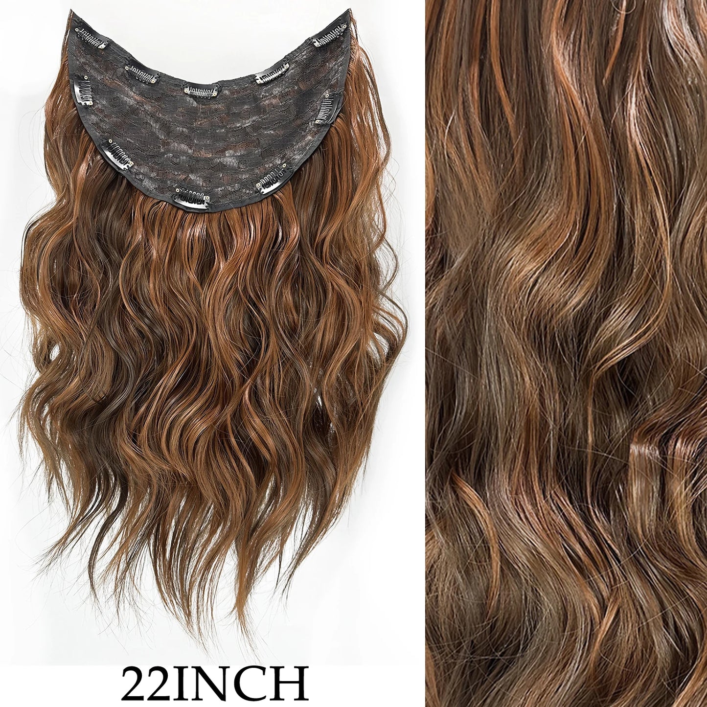 7Pcs Clip-in Hair Extensions | 24 Inch Straight | 60 Colors | Heat Resistant Fiber