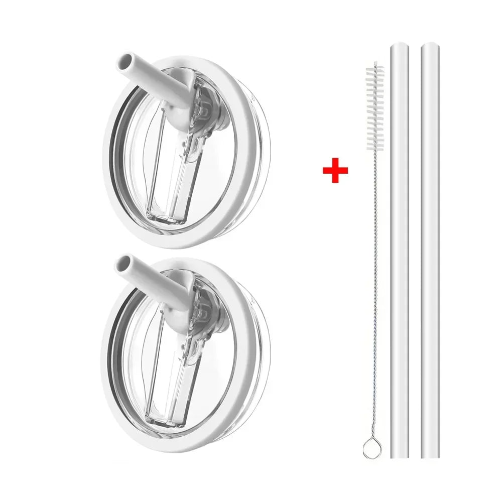 40oz Flip Straw Leak-Proof Lid – Replacement Tumbler Cover Compatible with Stanley Cup