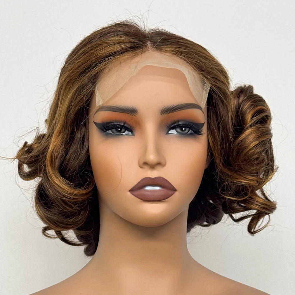 250% Density 5x5 Lace Closure Short Loose Bouncy Wig – 100% Virgin Vietnamese Human Hair (4–16 inch)