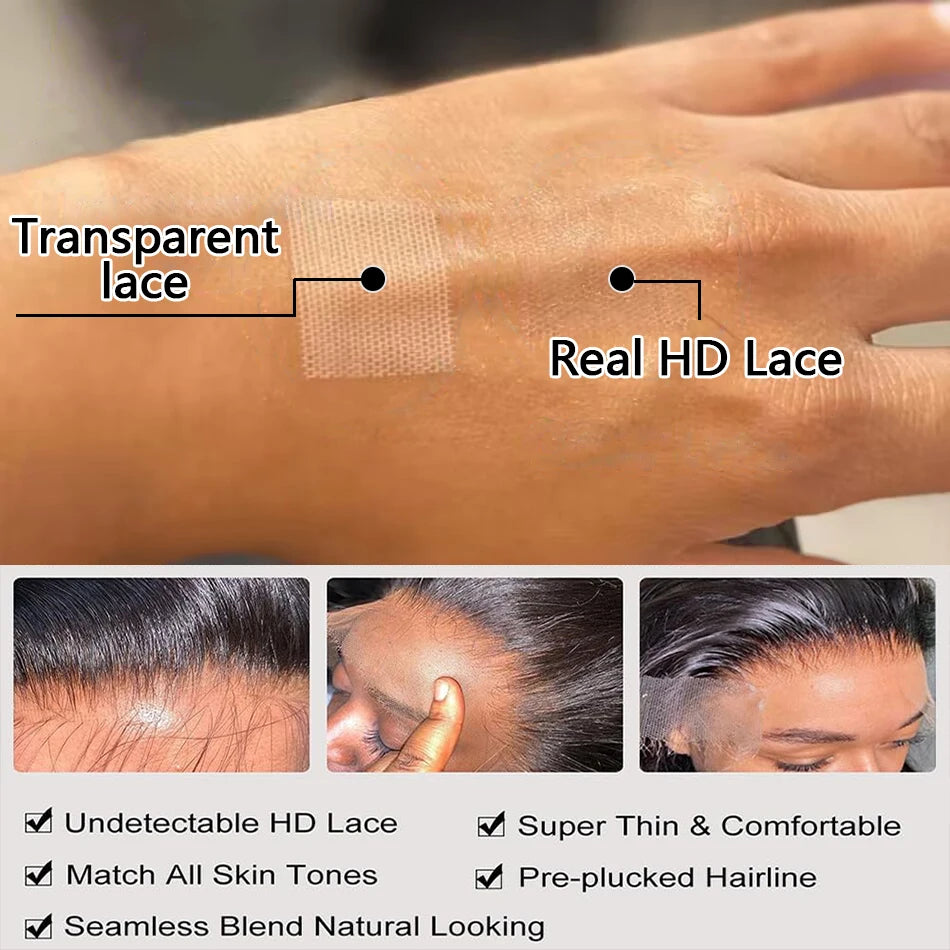 200% Density Short Bob Straight 13x4 HD Lace Front Brazilian Remy Human Hair Wig | WowPopMall Hair