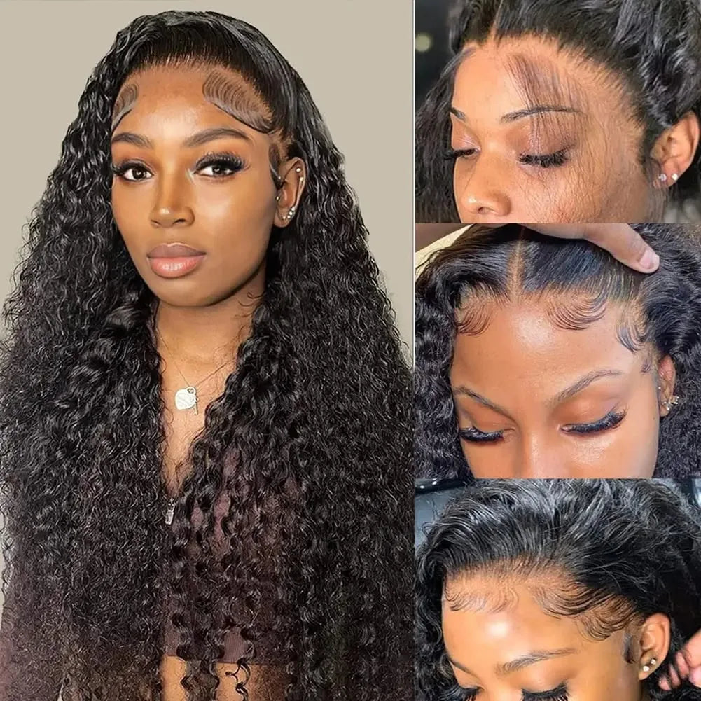 7x5 Wear & Go Glueless Deep Wave HD Lace Wig (13x6 / 13x4) – Brazilian Remy Human Hair, 300% Density (30–40")
