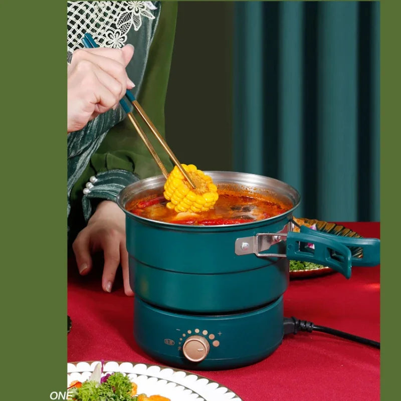 Folding Electric Hot Pot Cooker – Compact & Portable for Travel & Dorm Use