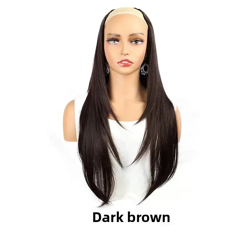 V-Shape Layered Clip-In Hair Extensions | Synthetic Straight | 22-24 Inch | 4 Clips | 180g