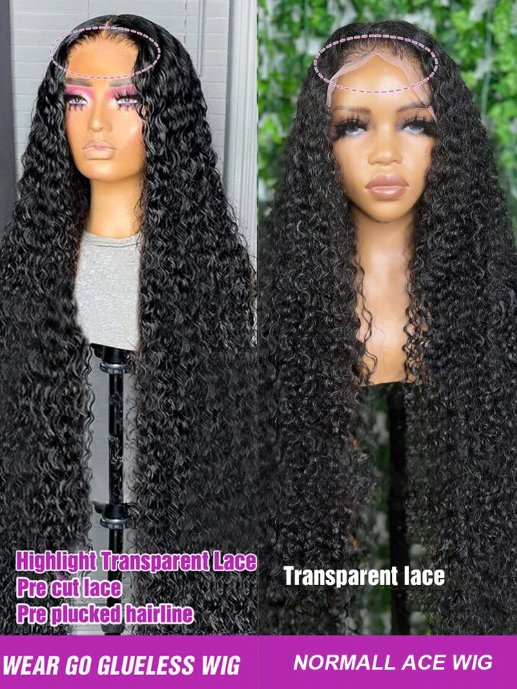 40” Deep Wave Glueless HD Lace Front Human Hair Wig (13x6 / 13x4, Malaysian Remy, Pre-Plucked)  2) Shopify 상세 설명 HTML