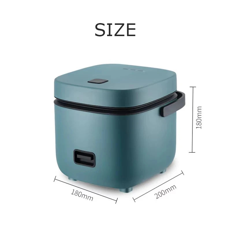 Mini Rice Cooker 1.2L – Compact Electric Steamer for 1–2 People