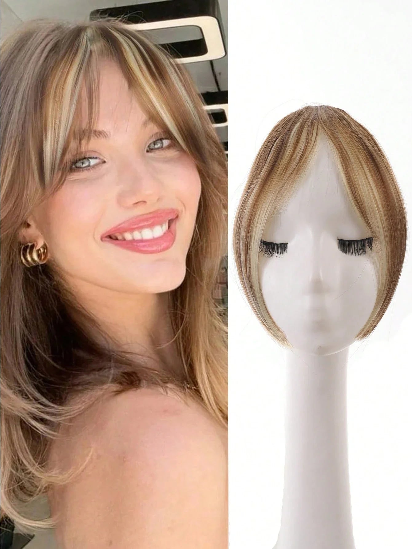 Middle Part Clip-in Bangs | Natural Seamless Hairpiece | 12 Colors