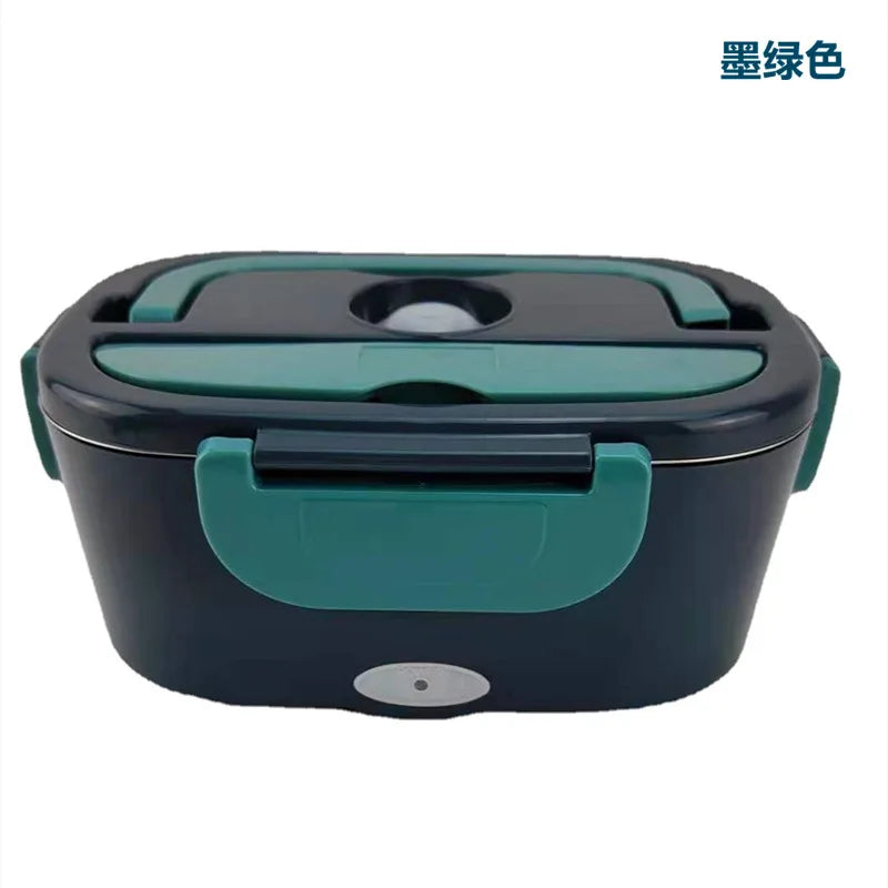 2-in-1 Electric Lunch Box – Dual Use for Home & Car, Stainless Steel Food Warmer (12V/24V/110V/220V)