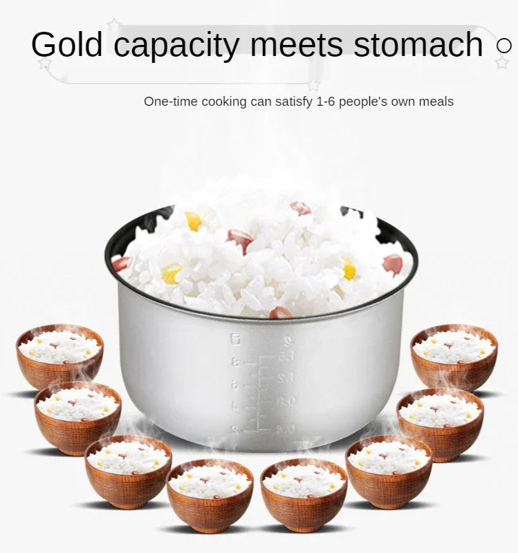 2L Electric Rice Cooker – Multifunctional Non-Stick Cooker for Rice, Soup, Cake & Stew