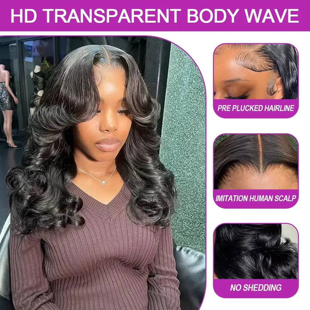 Bouncy Curly 230% Brazilian Short Bob Wig 13x4 HD Transparent Lace Front Human Hair