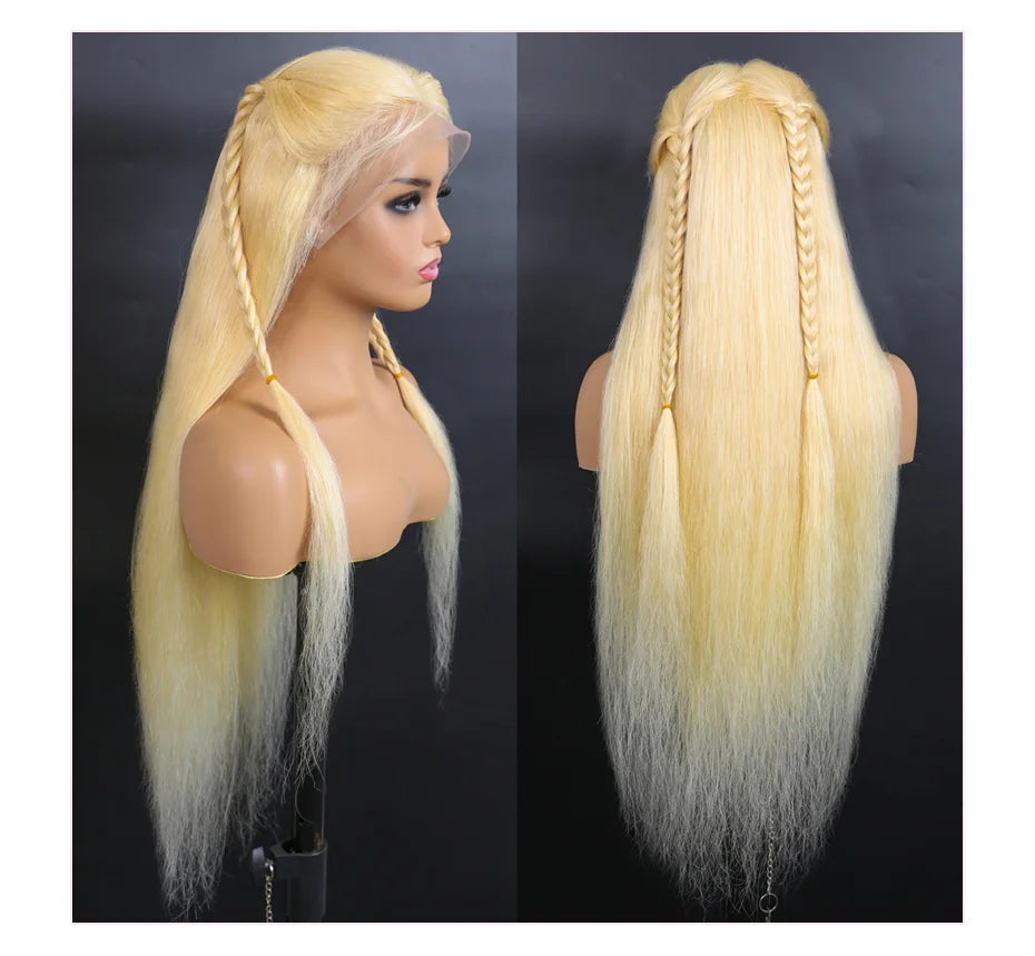 HD Transparent 613 Blonde 13x4 / 13x6 / 360 Lace Front Human Hair Wig – Bone Straight, Pre-Plucked, High Density