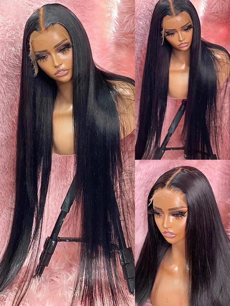 Straight 13x6 HD Transparent Lace Frontal Wig – 250% Density Raw Vietnamese Human Hair