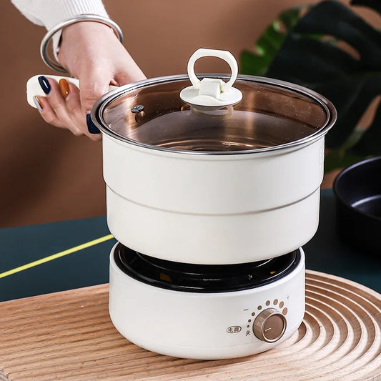 Smart Electric Hot Pot Cooker – Multi-Function Mini Steamer & Rice Cooker (EU Plug)