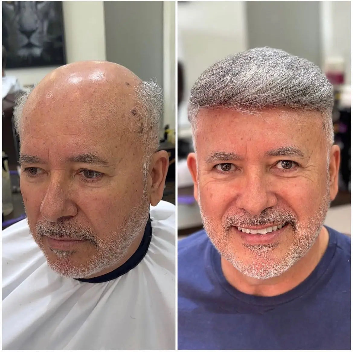 Men's Indian Human Hair Toupee – PU Skin Base, 120/130% Density