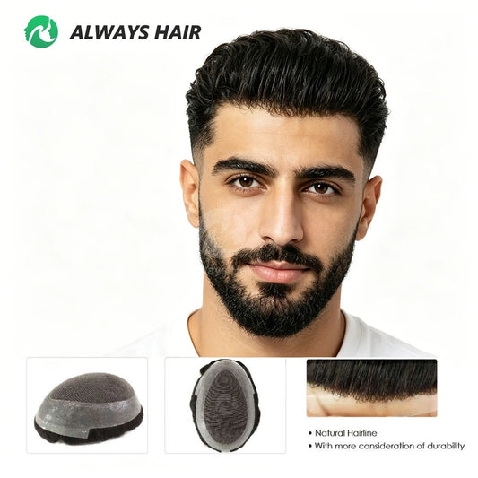 Australia Toupee for Men | French Lace & PU Base Human Hair System