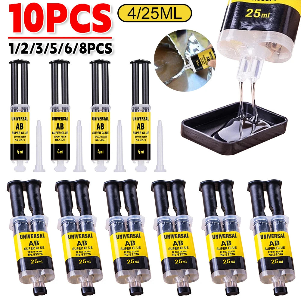 Epoxy Resin AB Glue – Waterproof Fast Adhesive for Wood, Metal & Plastic Repair (4/25ml)