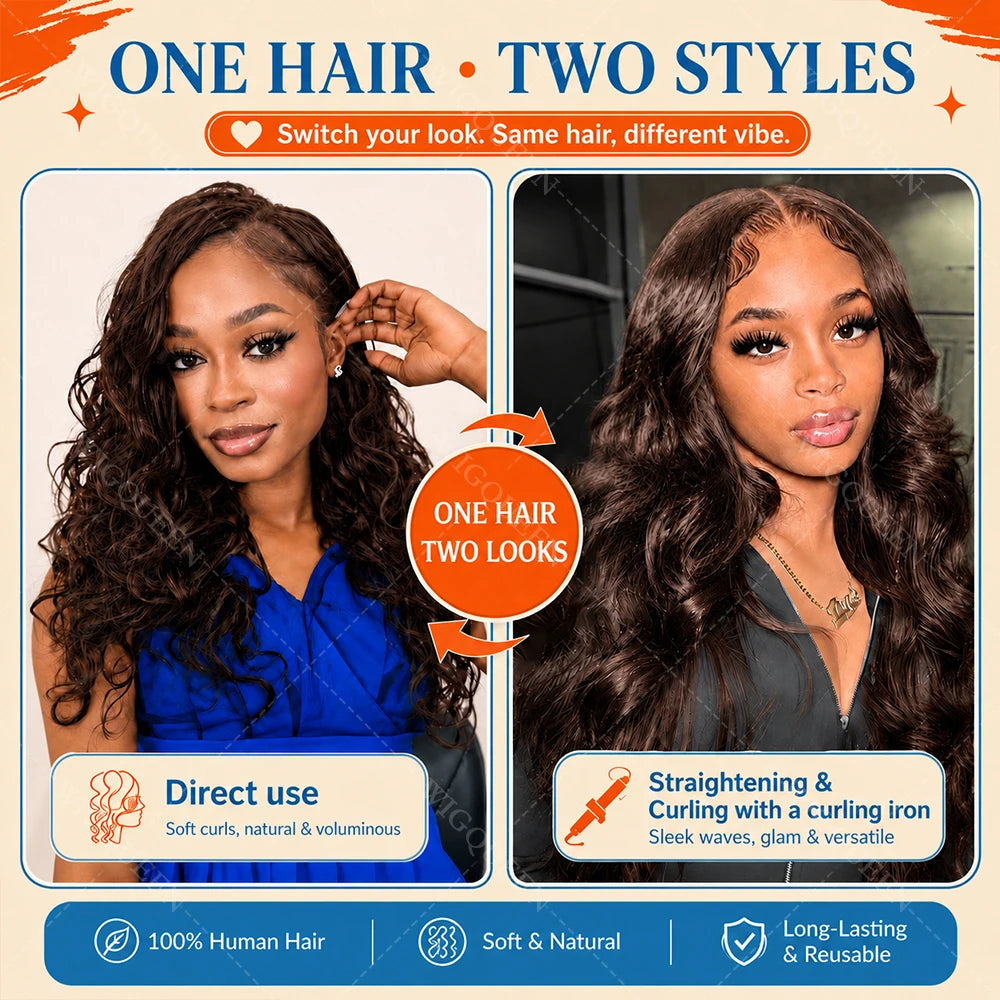 15A Body Wave Crochet Hair Extensions – Remy Human Hair Knotless Pre-Separated Miracle Knot Boho Braids