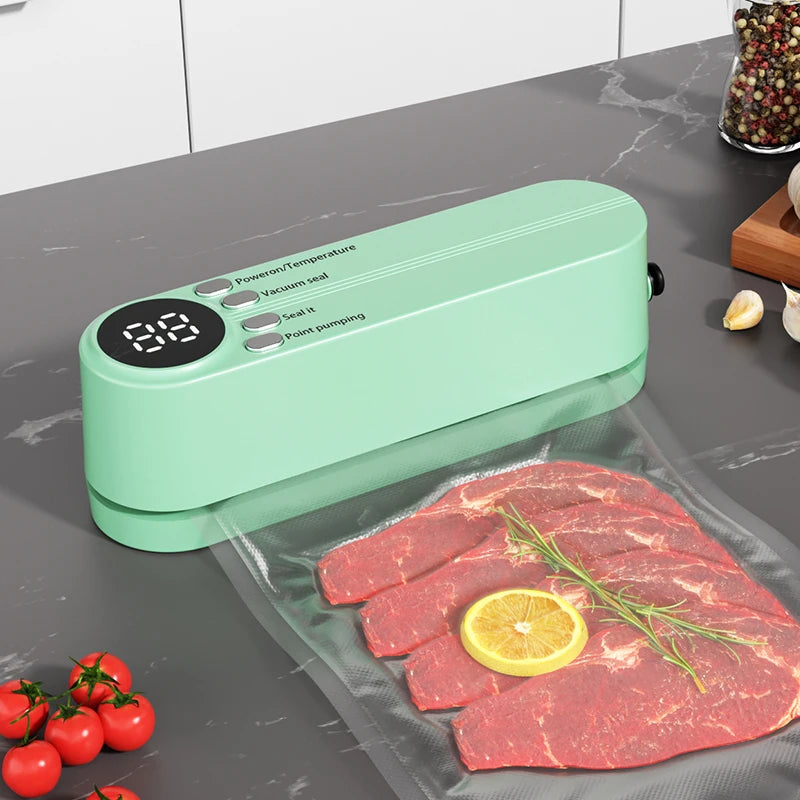 Mini Portable Vacuum Sealer – USB Rechargeable Wireless Food Saver for Dry & Moist Preservation Bags