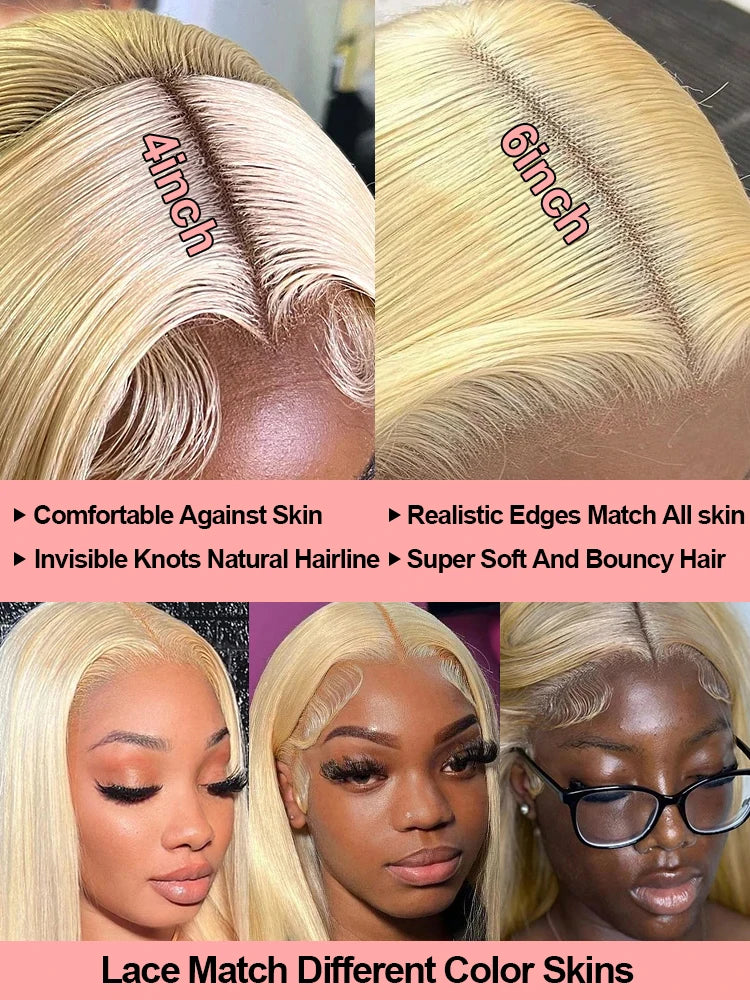 40” Rose Red Body Wave HD Lace Front Wig – 13x6 Transparent Brazilian Human Hair