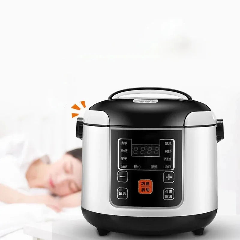 Portable 2L Car Rice Cooker – 12V/24V Electric Multi-Cooker for Soup, Porridge & Steamed Meals