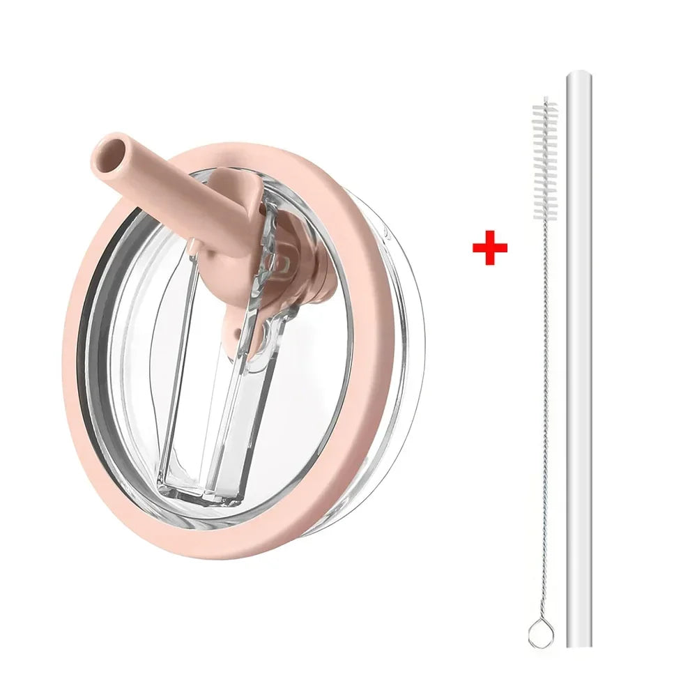 40oz Flip Straw Leak-Proof Lid – Replacement Tumbler Cover Compatible with Stanley Cup