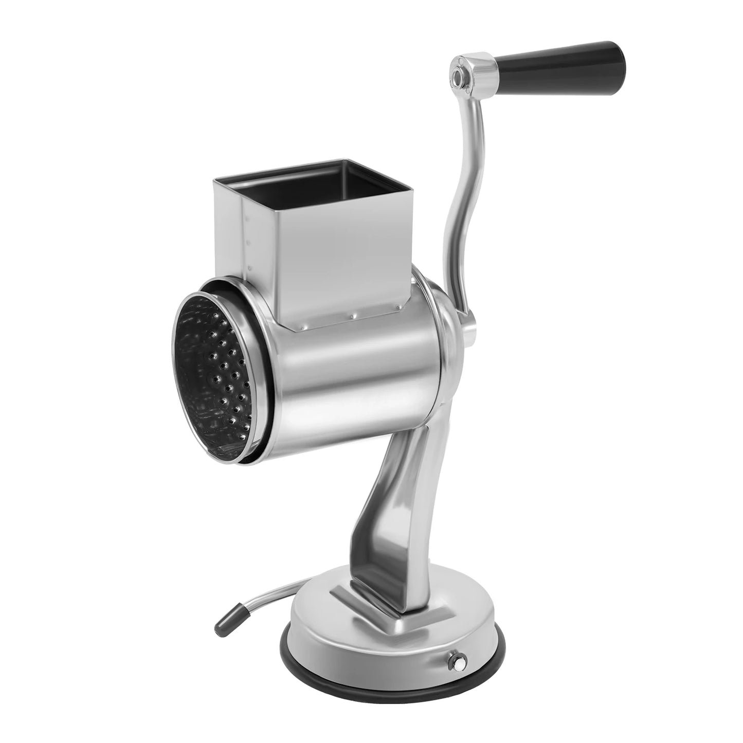 Manual Rotary Grater – 5-in-1 Stainless Steel Vegetable & Cheese Slicer Grinder