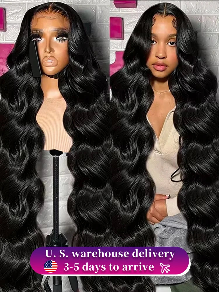 250% Density HD Lace Body Wave 13x6 Lace Front Human Hair Wig (30–40 Inch)