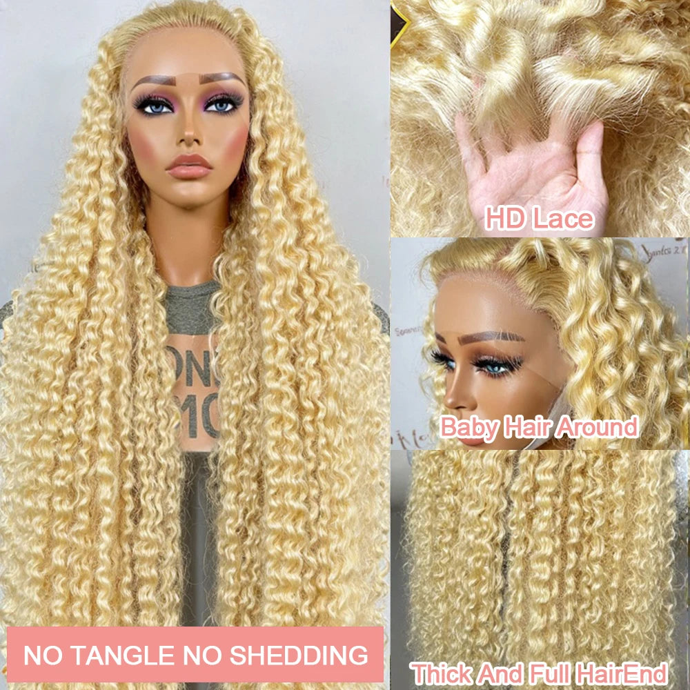 613 Blonde Deep Loose Wave HD Lace Frontal Wig – 13x4 / 13x6 Transparent Human Hair Wig