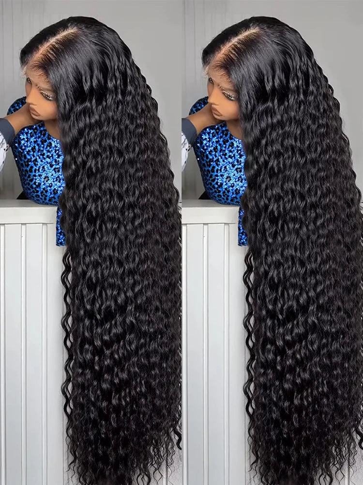 40” Deep Wave Glueless HD Lace Front Human Hair Wig (13x6 / 13x4, Malaysian Remy, Pre-Plucked)  2) Shopify 상세 설명 HTML