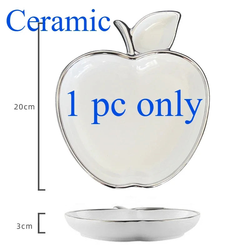 Jucaica Rosh Hashanah Apple Honey Dish – Ceramic Dessert Plate Set