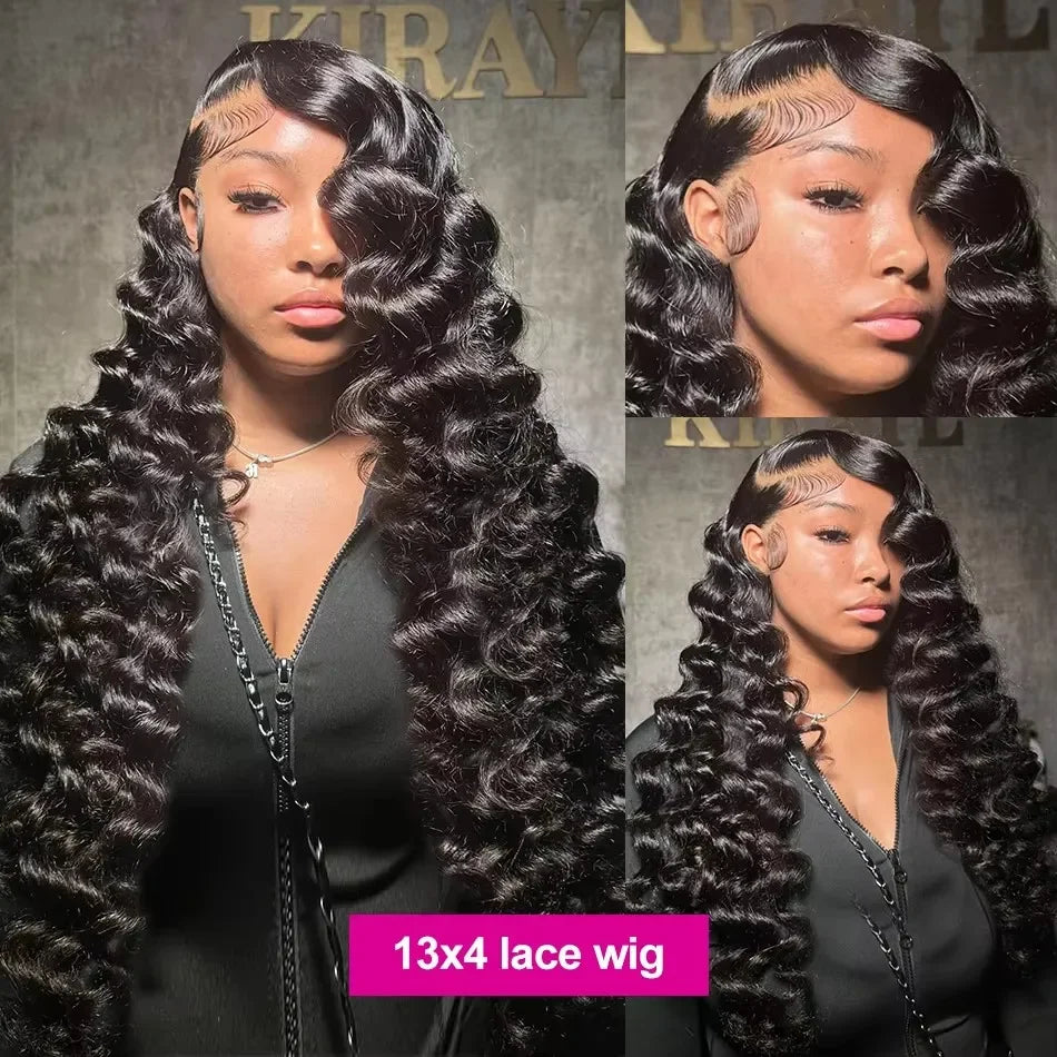 30 & 40 Inch Loose Deep Wave Lace Frontal Wig – 13x6 HD, 360 Full Lace, 250% Density