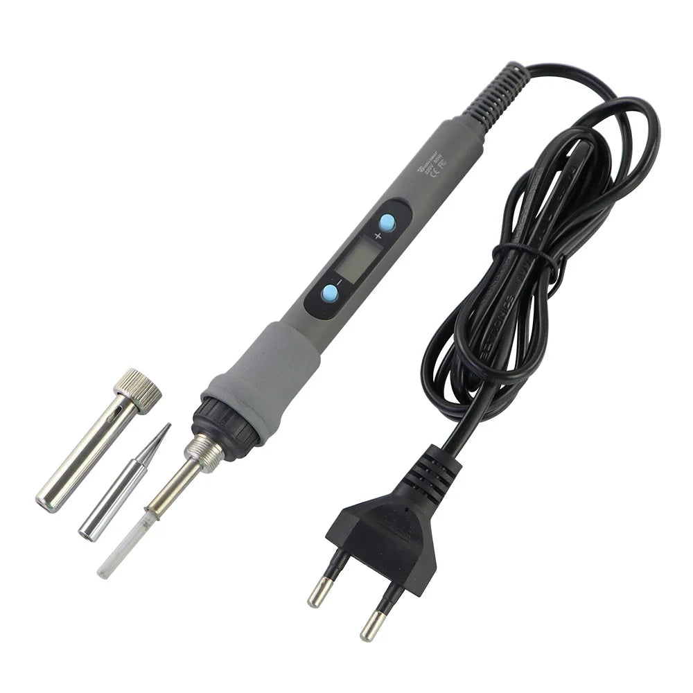 80W Electric Soldering Iron Kit – Adjustable Temperature Digital Welding Tool with Display & Multiple Tips