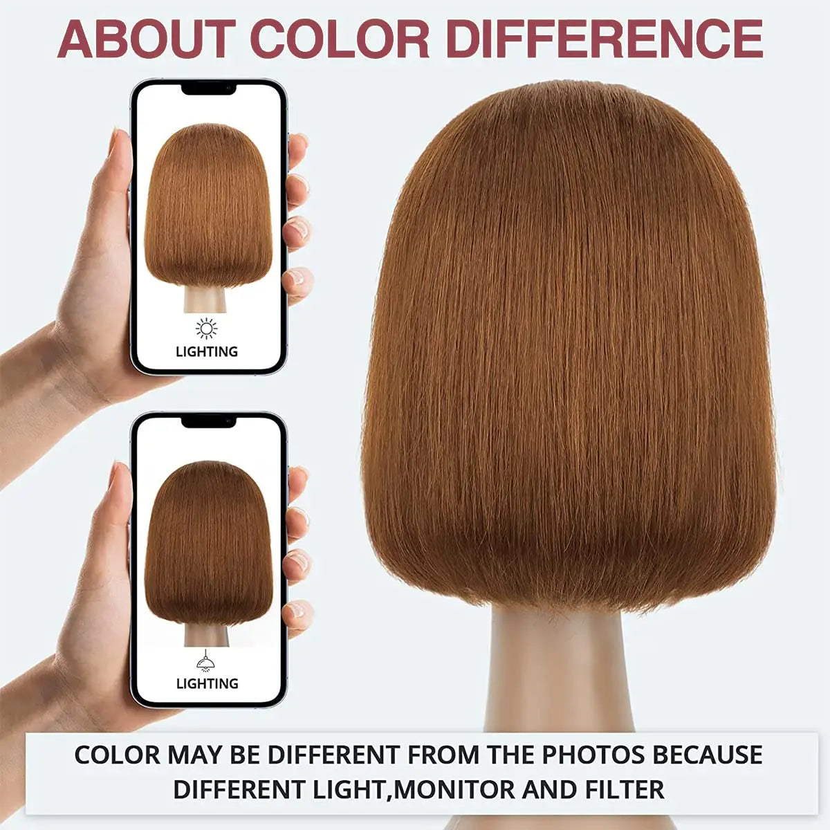Chocolate Brown #4 Straight Bob 13x4 HD Transparent Lace Front Wig (220% Density)