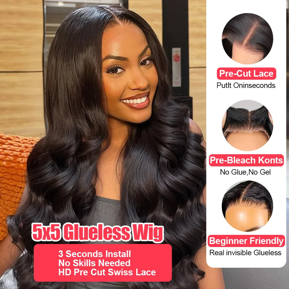 Wear & Go HD 13x6 Body Wave Lace Front Human Hair Wig (Glueless) | 30–40"