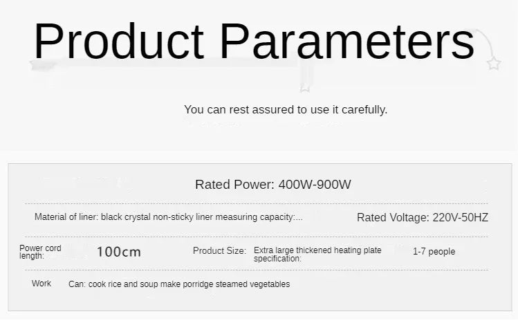 2L Electric Rice Cooker – Multifunctional Non-Stick Cooker for Rice, Soup, Cake & Stew