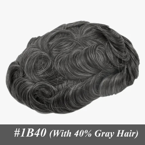 Men's Human Hair Toupee – Australia Double Layer Lace & PU Base Hair System