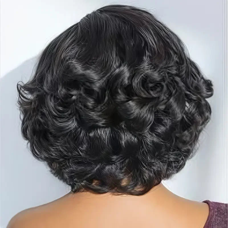 Short Bob Body Wave Glueless 13×4 Lace Front Human Hair Wig – Pre-Plucked Natural Hairline