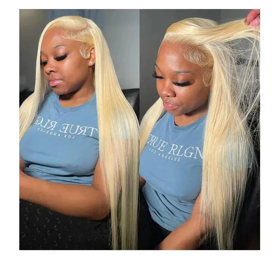HD Transparent 613 Blonde 13x4 / 13x6 / 360 Lace Front Human Hair Wig – Bone Straight, Pre-Plucked, High Density