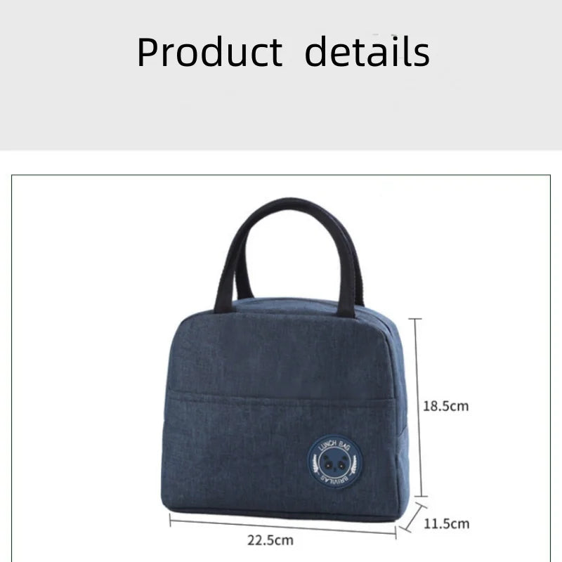 Portable Waterproof Insulated Lunch Bag – Aluminum Foil Thermal Tote for School, Work & Picnic