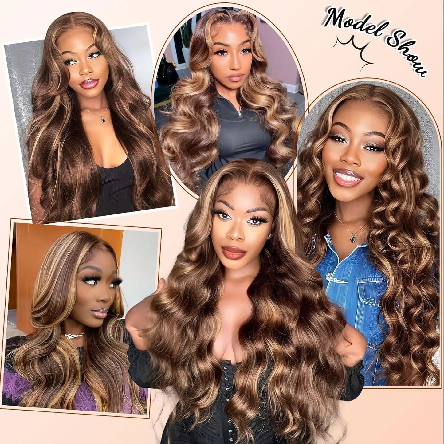 P427 Highlight Body Wave HD Lace Wig | 13x6 Human Hair Lace Front