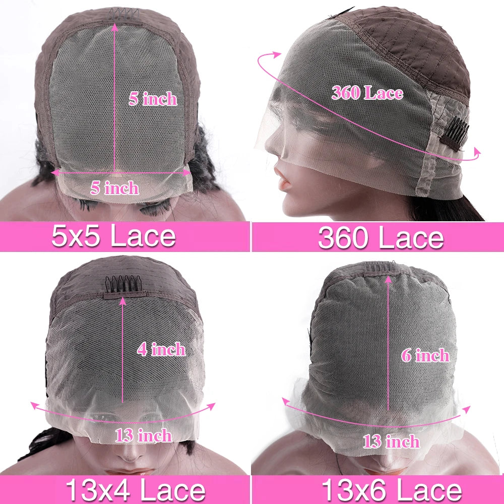 200 Density HD Lace Frontal Straight Human Hair Wig – 13x4 / 13x6 / 360 Lace Options
