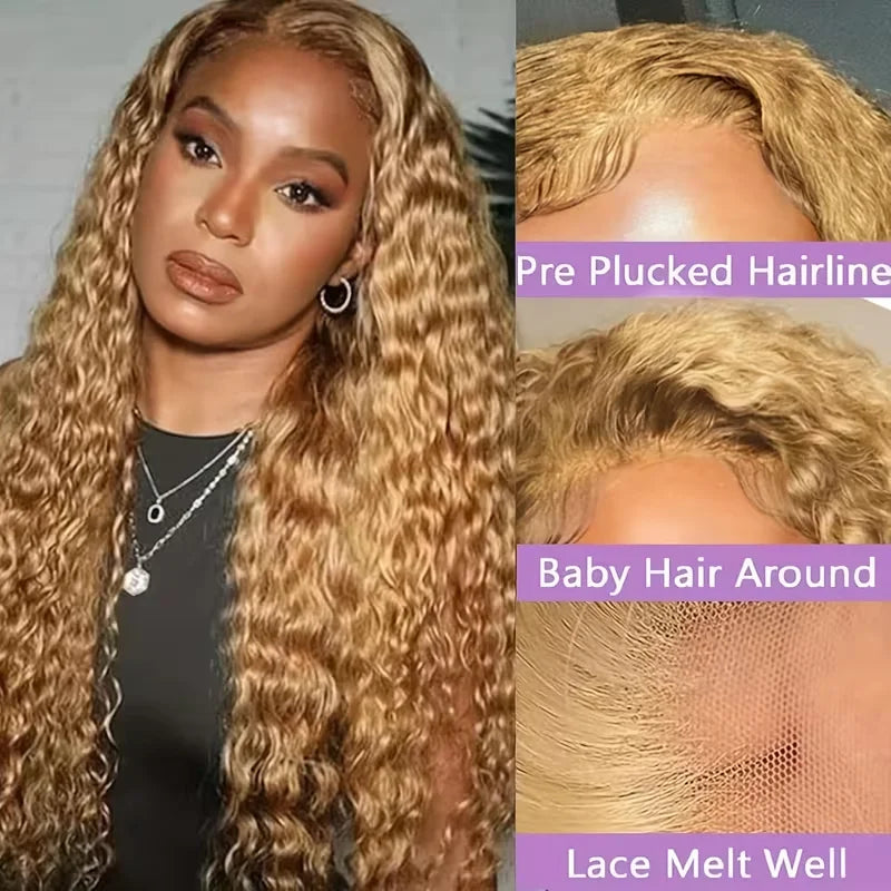 Deep Wave #27 Honey Blonde HD Lace Front Wig | 13x4 & 13x6