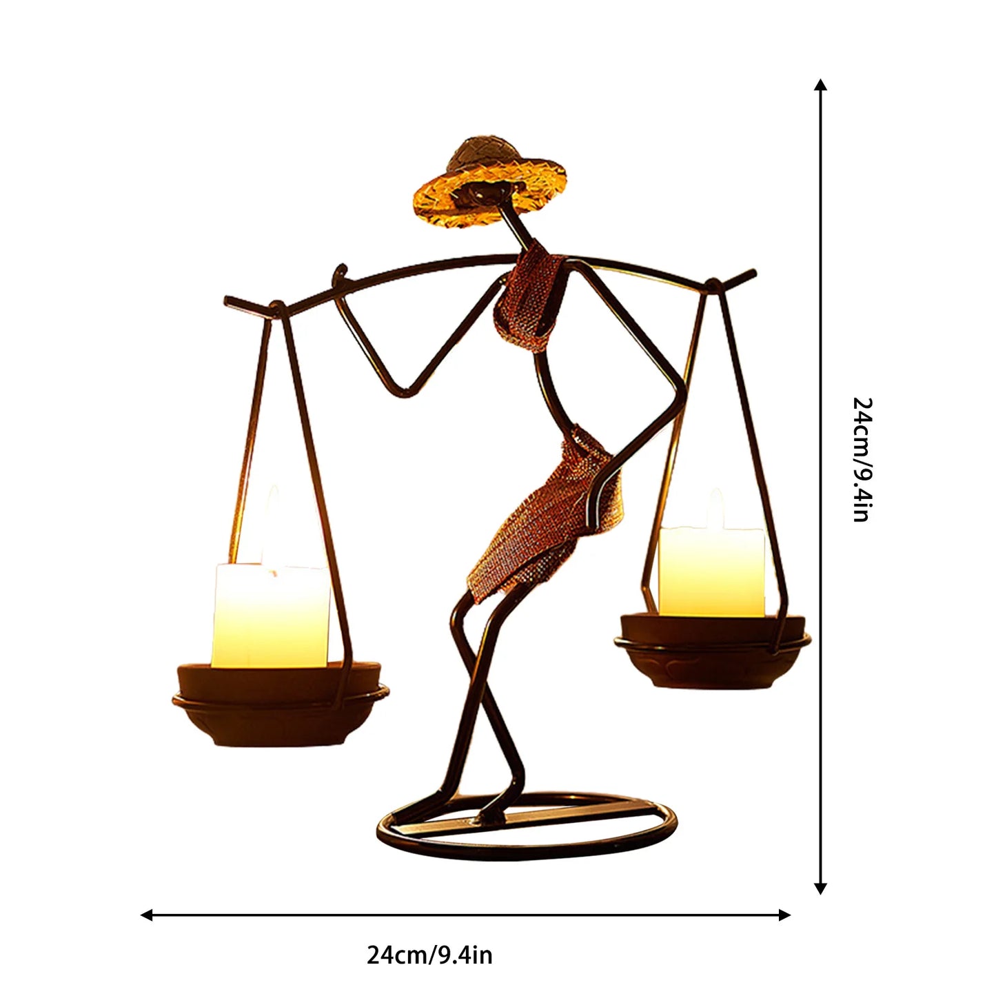 African Style Metal Candle Holder – Elegant Wedding & Home Décor Centerpiece for Candles