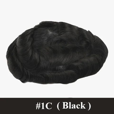 EHairc Injection Skin Toupee for Men | 0.12-0.14mm PU Base | Indian Remy Hair System