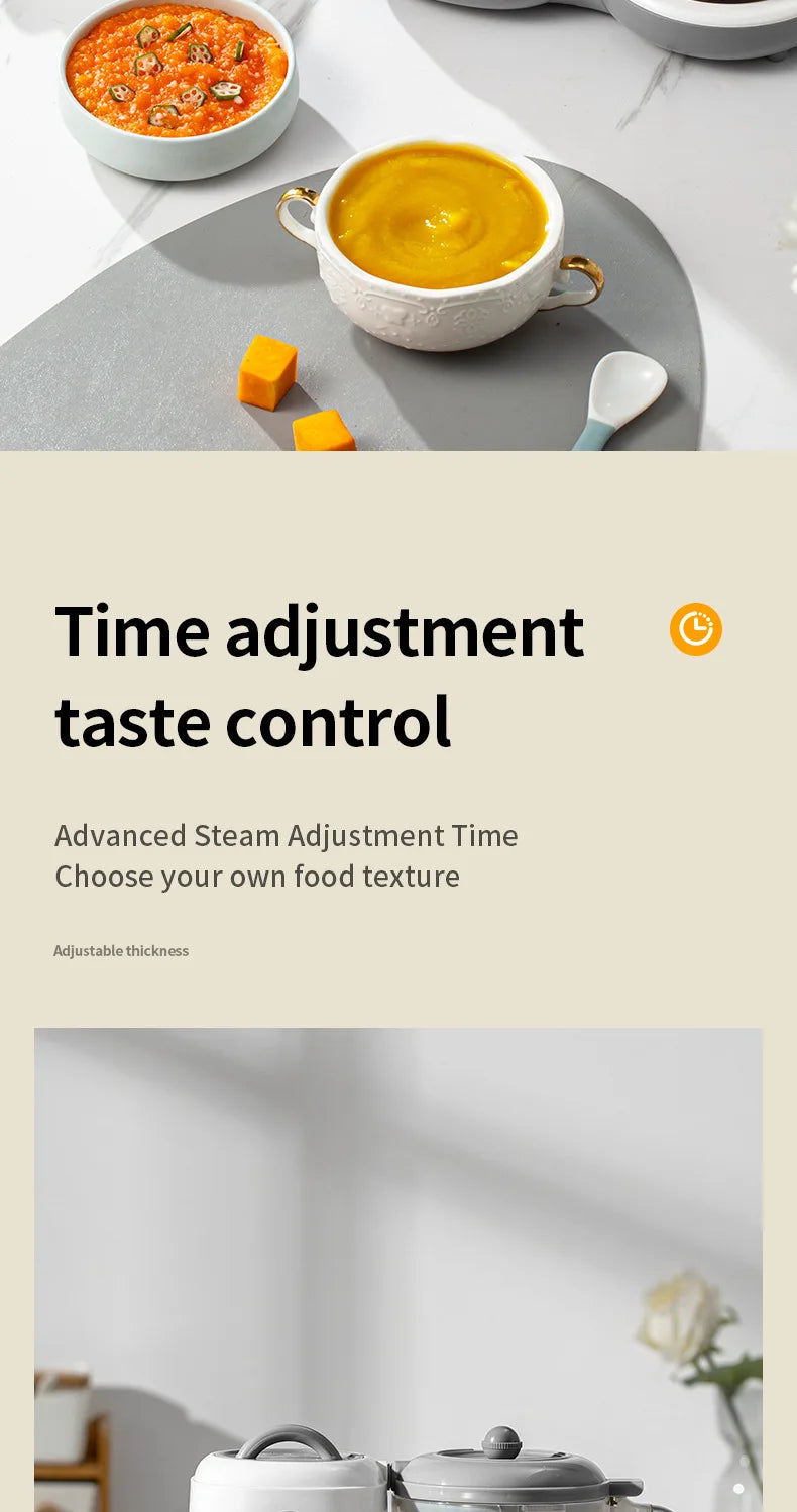 Automatic Baby Food Maker – 6-in-1 Steamer, Blender, Puree & Milk Warmer with Temperature Display