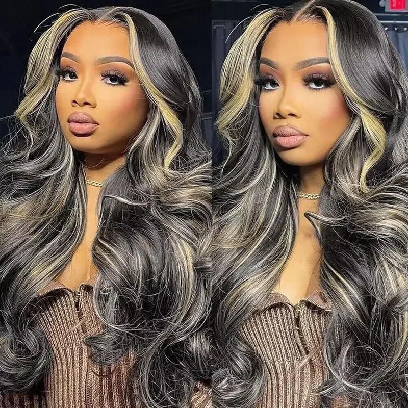 30" 1B/27 Ombre Body Wave Human Hair 13x4 HD Lace Front Wig
